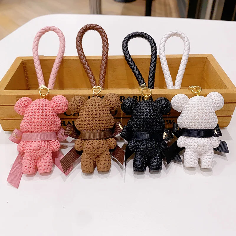 Cartoon Simple Mechanical Bear Cute Niche Doll Keychain Chain Bag Personalized Small Pendant Accessory Keychain Decorative Gifts