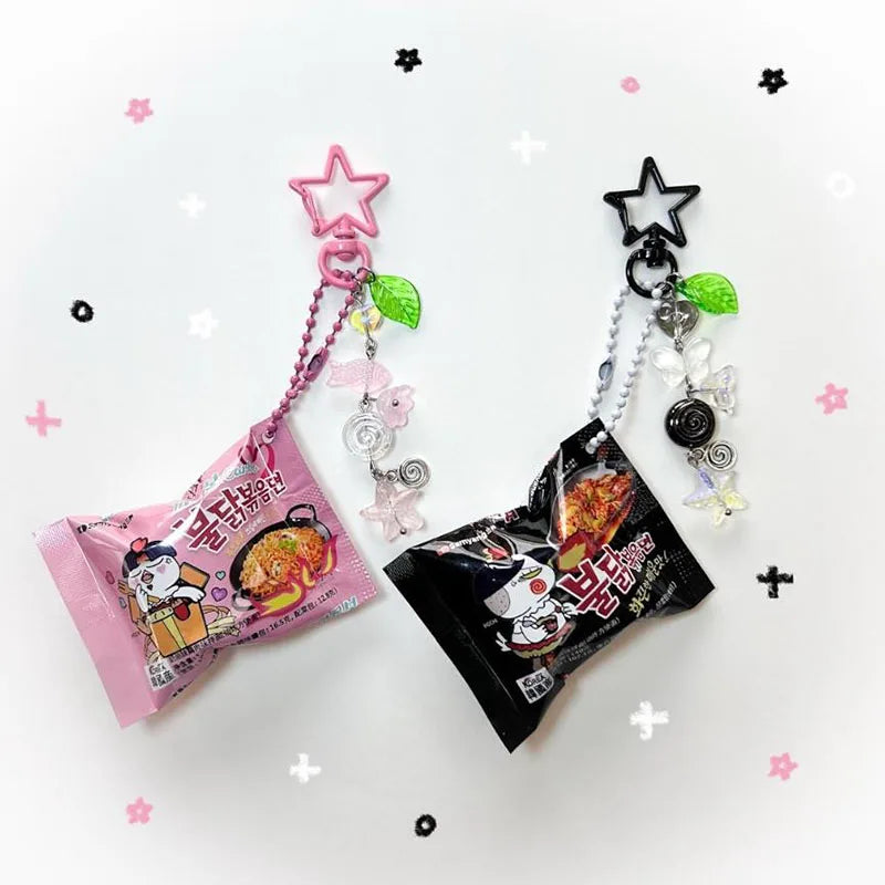 Buldak ramen keychains handmade Aesthetic
