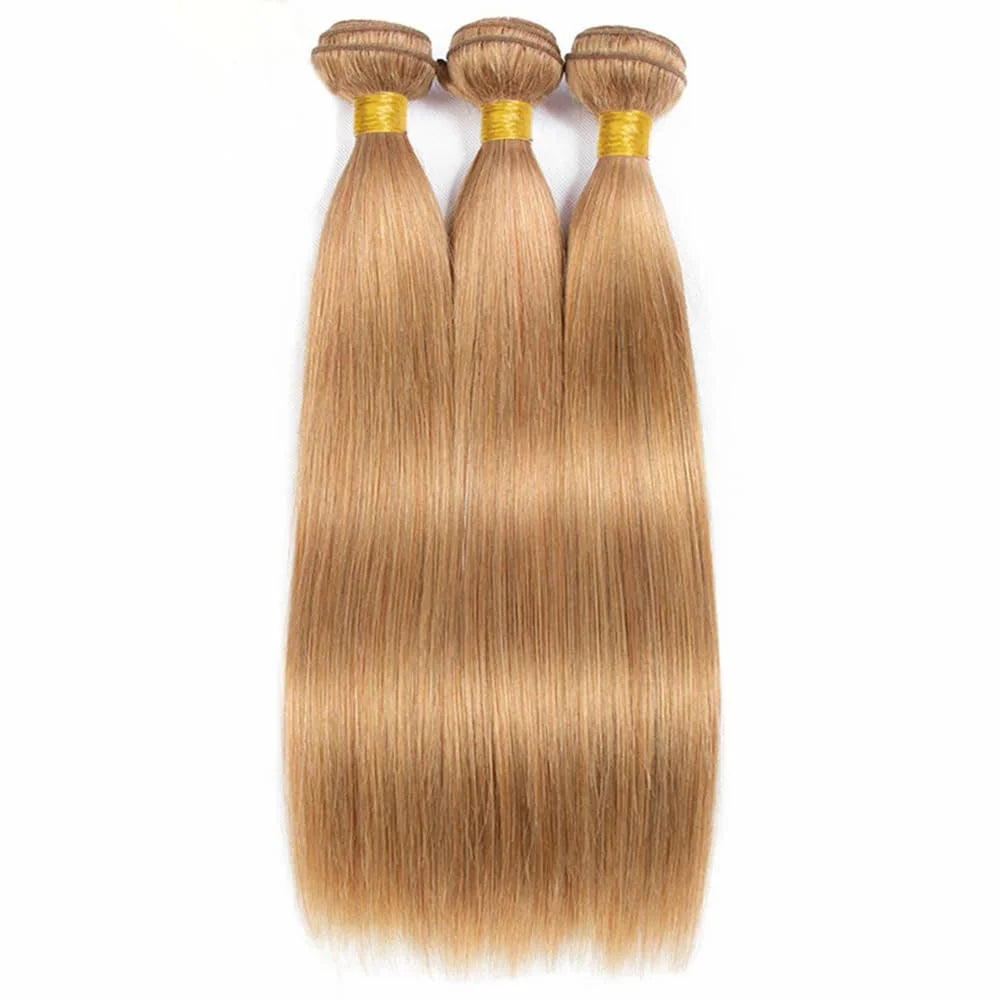Straight Hair Bundles Human Hair 100% Unprocessed Virgin honey blond Hair Bundles Chocolate Brown reddish brown Straight Bundles