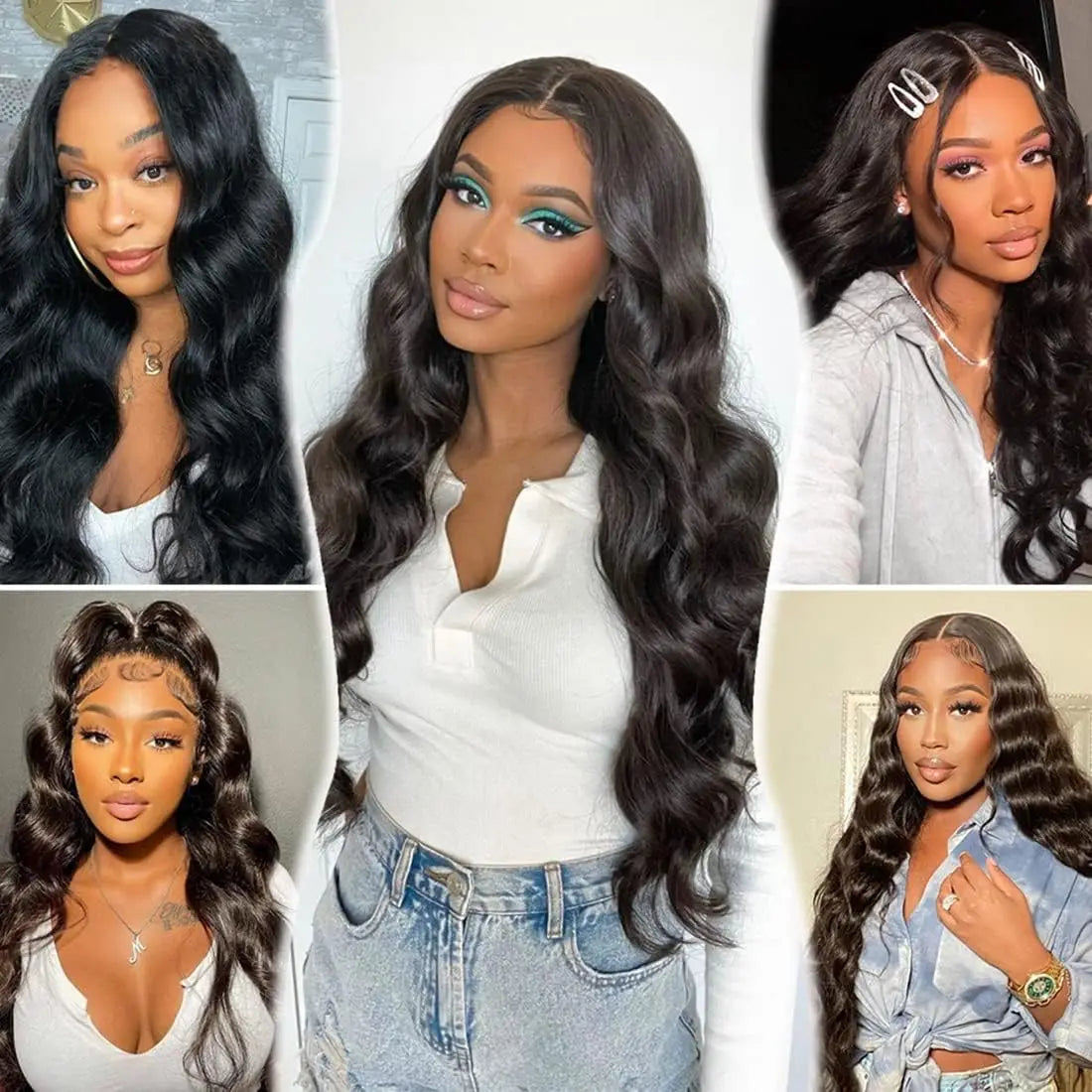 Human Hair Bundles Body Wave Human Hair 1 3 Bundles Human Hair Extensions Real Human Hair Bundles Natural Black Color Bundles