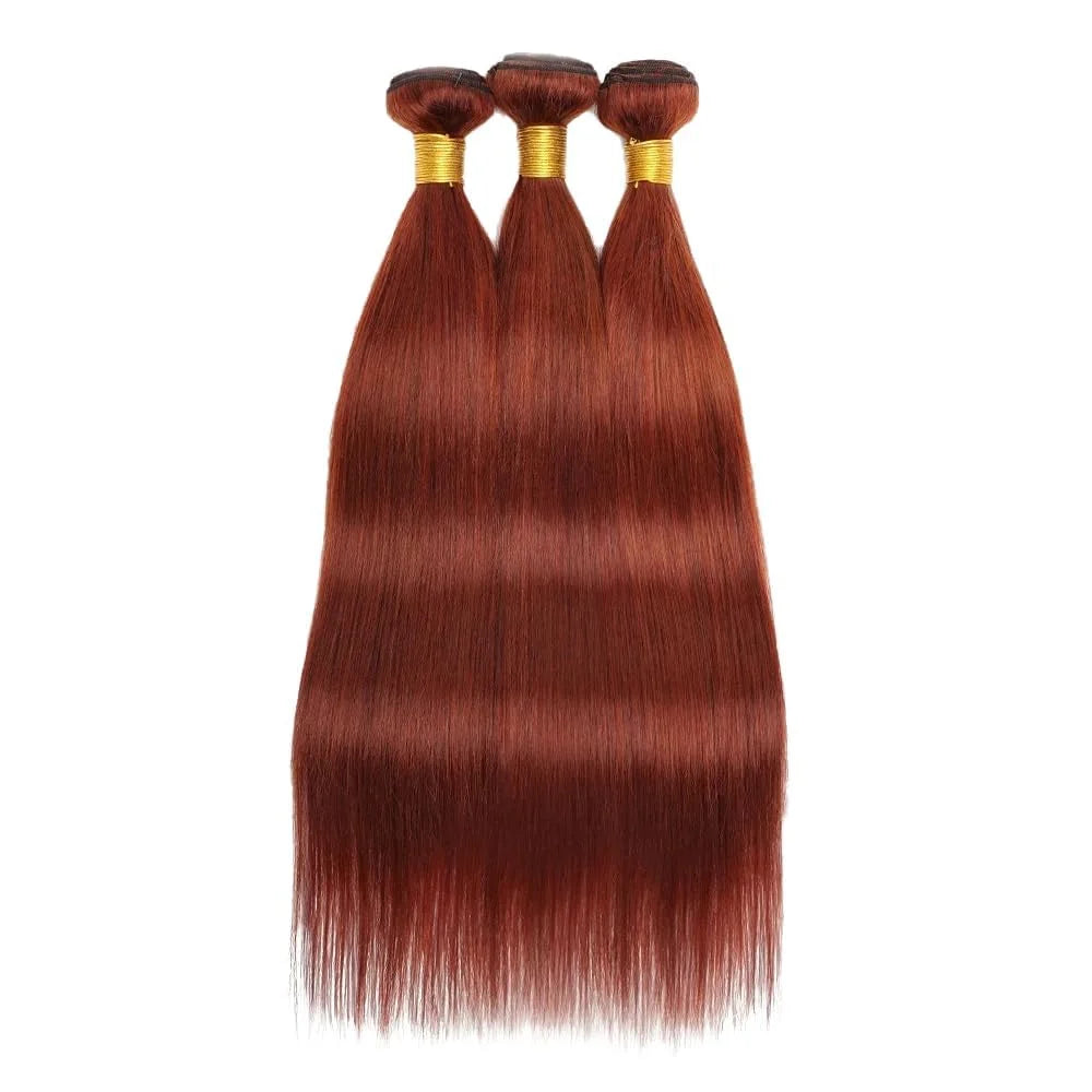 Straight Hair Bundles Human Hair 100% Unprocessed Virgin honey blond Hair Bundles Chocolate Brown reddish brown Straight Bundles