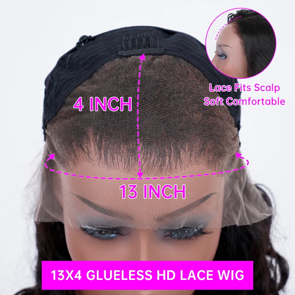 40 42 Inch Curly Lace Front Human Hair Wigs For Black Women Pre Plucked Transparent 13x4 Deep Wave Frontal Wig 13x6 Hd Lace Wig