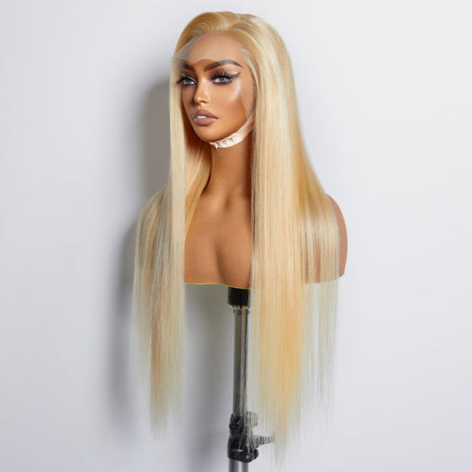 16-30 inch Pre-Plucked 13x4 613 Straight Lace Frontal wig 150% density