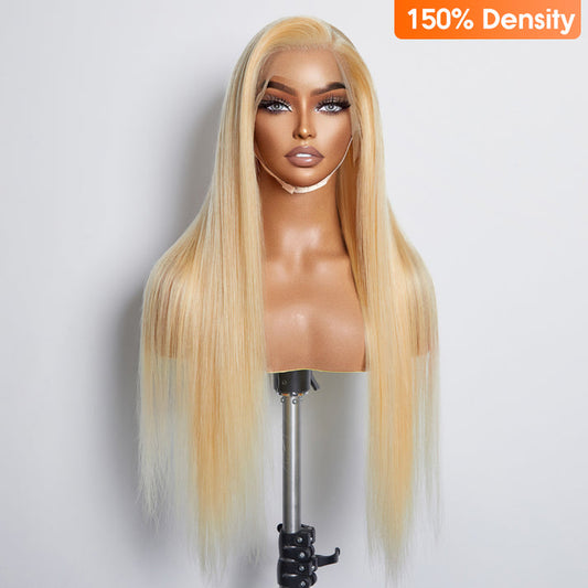 16-30 inch Pre-Plucked 13x4 613 Straight Lace Frontal wig 150% density